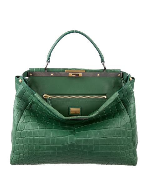 peekaboo fendi bag replica|Fendi peekaboo crocodile.